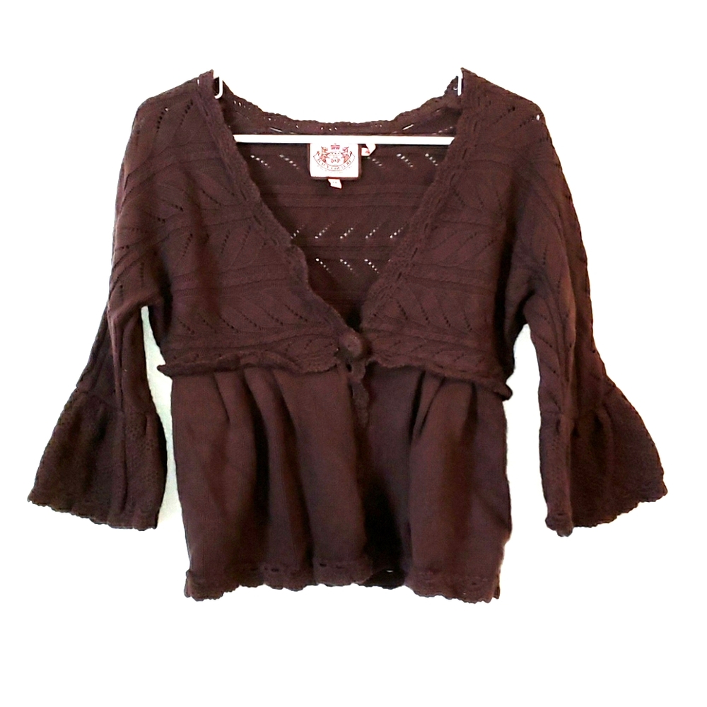 Juicy Couture M cotton/cashmere knit cardigan